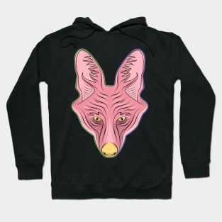 red maned wolf face Hoodie